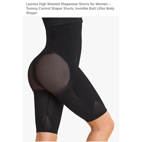Leonisa High Waisted Shapewear Shorts with Tummy Control & Invisible Butt Lifter - Picture 1 of 9